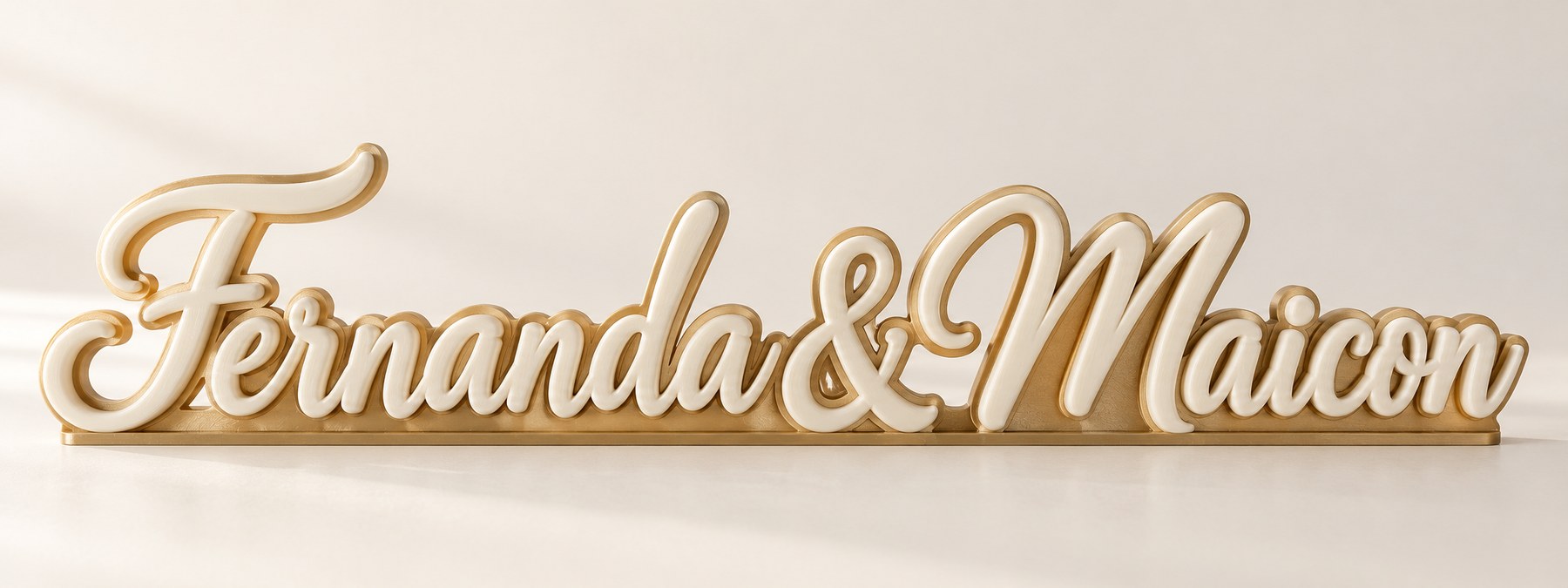 Letreiro de casamento personalizado Fernanda e Maicon